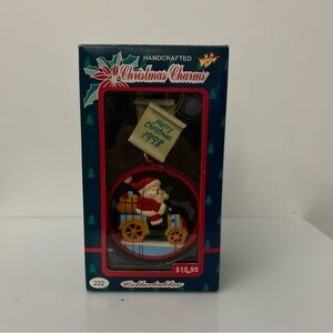 Handcrafted Christmas Charms Merry Christmas 1998 #222 Made in China